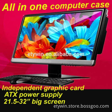 computer Cheap all in one pc gaming pc with 21.5"LED monitor home theater case pc